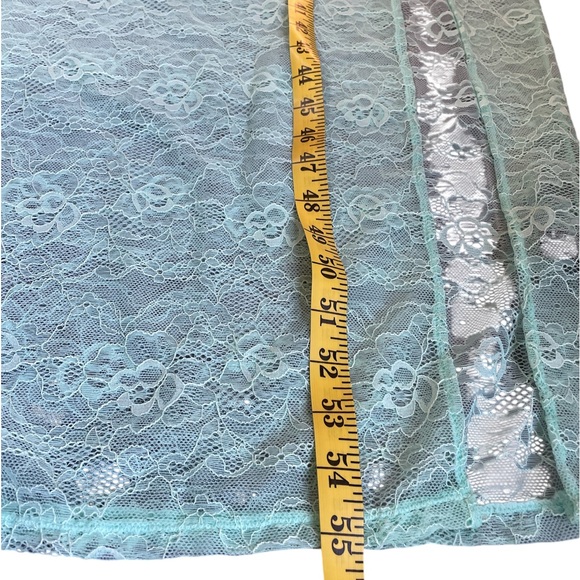 Free People Lace Applique Maxi Dress, mint green,floral design,Large, New - Picture 11 of 14